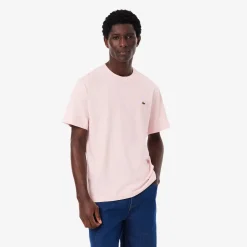Lacoste miesten t-paita, MID WEIGHT COTTON JERSEY T-SHIRT Vaaleanpunainen