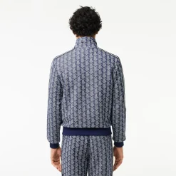 Lacoste Miesten Verryttelytakki, PARIS JACQUARD MONOGRAM ZIPPED Sininen Kuosi