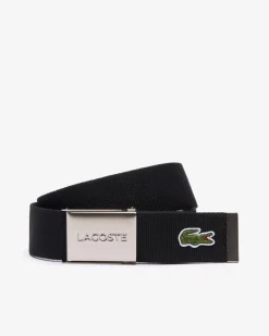 Lacoste miesten vyö, BELT WOVEN STRAP IN BOX Musta