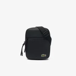 Lacoste olkalaukku, LACOSTE SMALL FLAT CROSSOVER BAG Musta