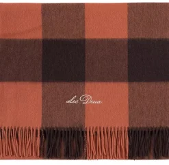 Les Deux Miesten Huivi, RAIDEN BUFFALO CHECK SCARF Oranssiruutu