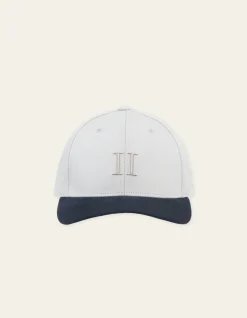 Les Deux miesten lippis, Encore Contrast Suede Baseball Cap Vaaleanharmaa