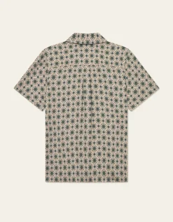 Les Deux miesten lyhythihainen kauluspaita, LUKAS AOP Valkopohjainen Kuosi