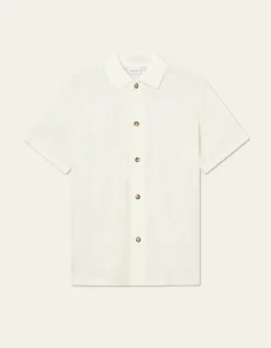 Les Deux miesten lyhythihainen kauluspaita, AXEL SS SHIRT Luonnonvalkoinen