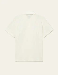 Les Deux miesten lyhythihainen kauluspaita, AXEL SS SHIRT Luonnonvalkoinen
