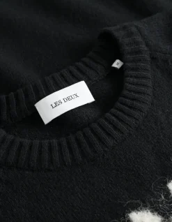 Les Deux miesten neule, FELIPE KNIT Musta