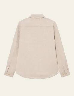 Les Deux miesten paitatakki, LENNON BOUCLE OVERSHIRT Luonnonvalkoinen