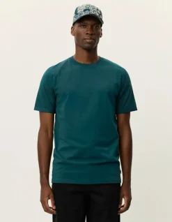 Les Deux miesten t-paita Norregaard Contrast T-shirt, vihreä