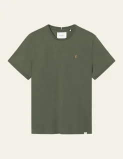 LES DEUX MIESTEN T-PAITA NORREGAARD T-SHIRT Armeijanvihreä