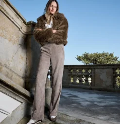 Mac naisten samettihousut, CHIARA CORDUROY Vaalea Beige