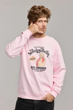 Makia collegepaita Seksipuhelin Sweatshirt, vaaleanpunainen