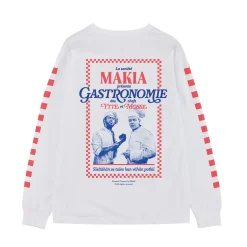 Makia Kummeli Gastronomie Long Sleeve, valkoinen