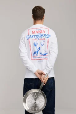 Makia Kummeli Gastronomie Long Sleeve, valkoinen