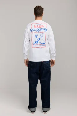 Makia Kummeli Gastronomie Long Sleeve, valkoinen