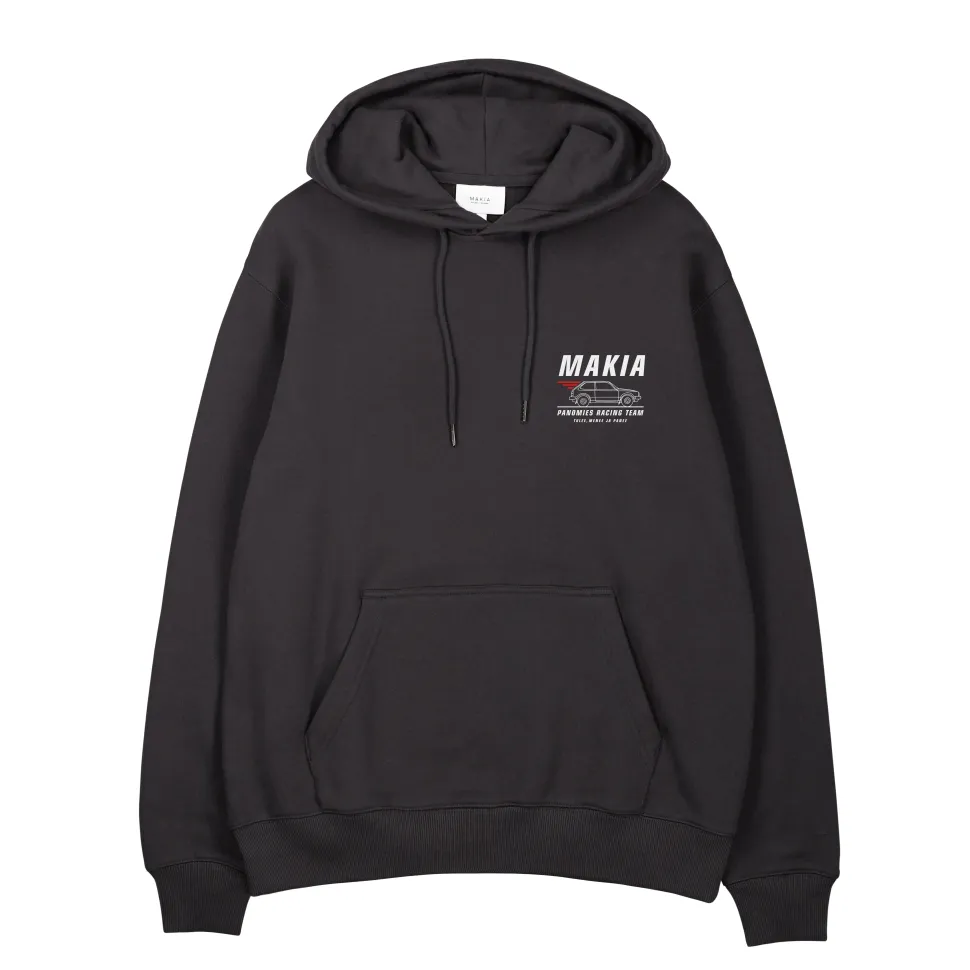 Makia Kummeli Racing Hooded Sweatshirt, musta