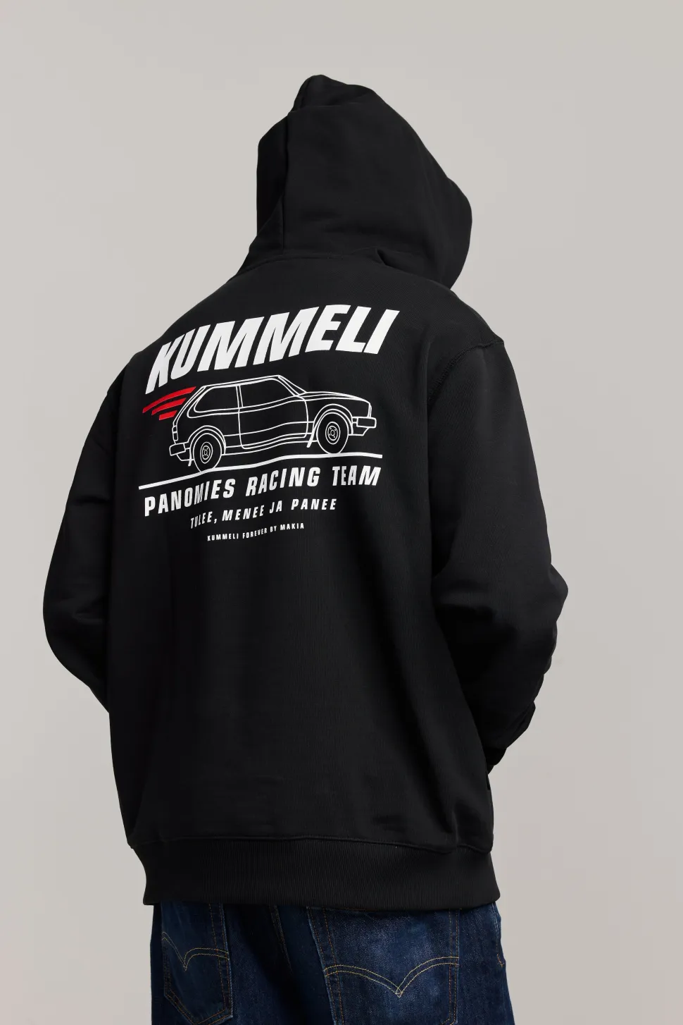 Makia Kummeli Racing Hooded Sweatshirt, musta