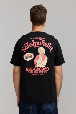 Makia Kummeli Seksipuhelin T-shirt, musta