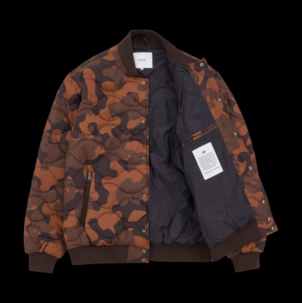 Makia Miesten Bombertakki, GRAVITY JACKET Oranssi Kuosi