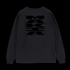 Makia miesten college, STATEMENT LONG SLEEVE Musta