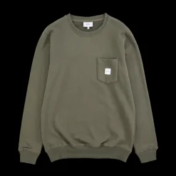 Makia Miesten Collegepaita SQUARE POCKET Tummanvihreä