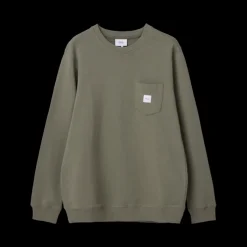 Makia Miesten Collegepaita SQUARE POCKET Tummanvihreä