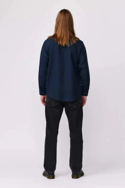 Makia miesten kauluspaita, HUSK SHIRT Tummansininen