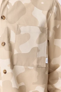 Makia miesten paitakki, OFFSHORE OVERSHIRT Ruskea Kuosillinen