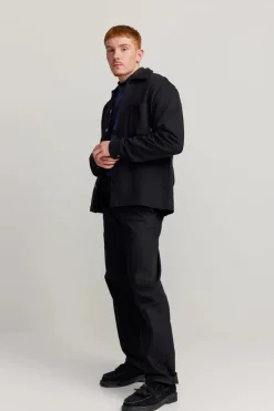 Makia miesten PAITATAKKI, PROCESS OVERSHIRT HEAVY JERSEY Musta