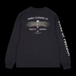 Makia miesten pitkähihainen paita Wings Long Sleeve, musta