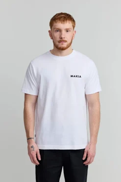 Makia miesten t-paita Bruun T-shirt, valkoinen