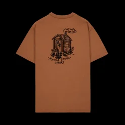 Makia miesten t-paita, Sauna T-shirt Konjakinruskea