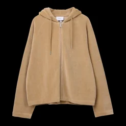 Makia naisten huppari Anne Zip Hoodie, vaalea beige