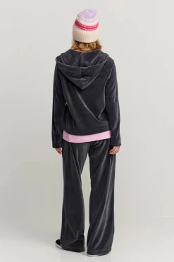 Makia naisten huppari Anne Zip Hoodie, tummanharmaa