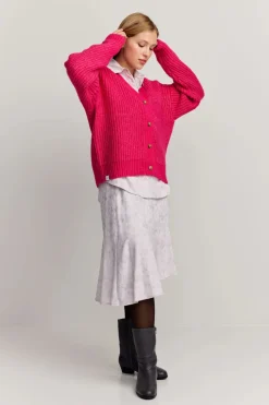 Makia naisten neuletakki Florence Cardigan, pinkki