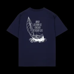 Makia unisex t-paita, HEELING T-SHIRT Tummansininen