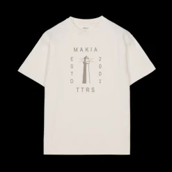 Makia unisex t-paita, MARKER T-SHIRT Luonnonvalkoinen