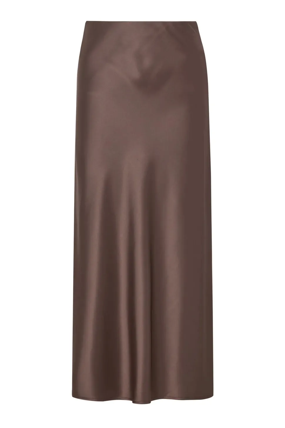 Malina naisten hame, AUBREE SATIN MAXI SKIRT Tummanruskea