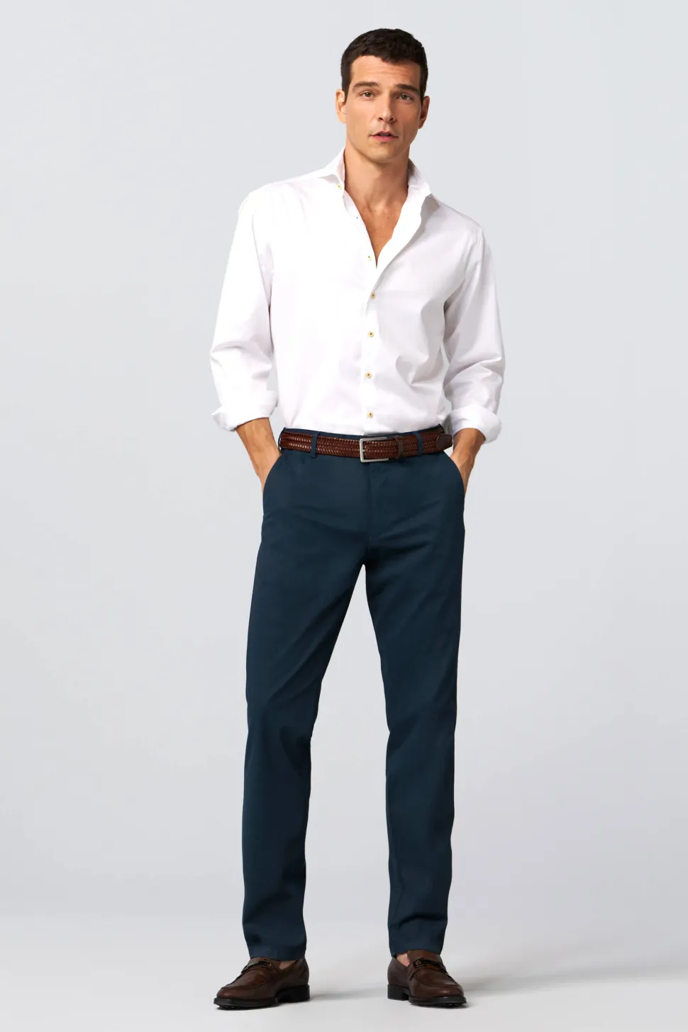 Meyer miesten housut, BONN 5055 Tummansininen