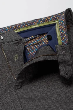 Meyer Miesten Housut, BONN 5585 HERRINGBONE Keskiharmaa