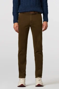 Meyer miesten puuvillahousut, BONN 5613 Tummanruskea