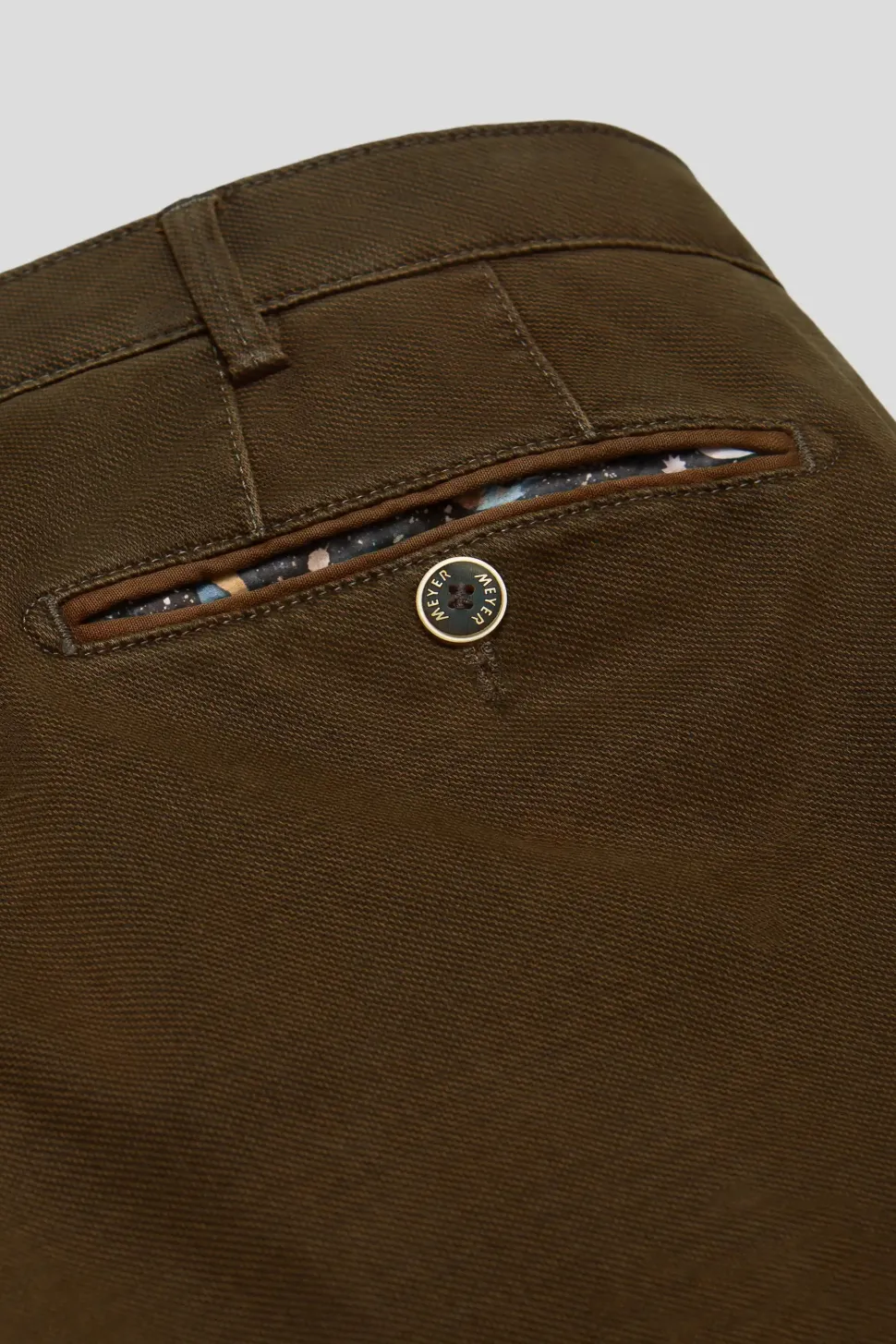 Meyer miesten puuvillahousut, BONN 5613 Tummanruskea