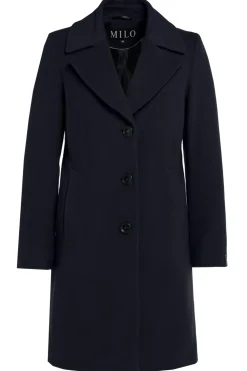 Milo coats Naisten Villakangastakki, NOLLA VILLAKANGASTAKKI Musta