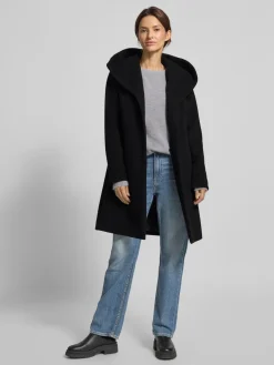 Milo coats naisten villakangastakki, BELLA Musta