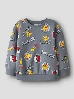 Name It lasten collegepusero, NMMSILO POKEMON REG SWEATSHIRT Keskiharmaa