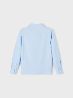 Name It kauluspaita, NKMNEWSA LS SHIRT Vaaleansininen