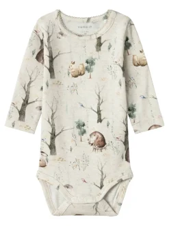 Name It lasten body, NBFOLEVA LS BODY Beige Kuosi