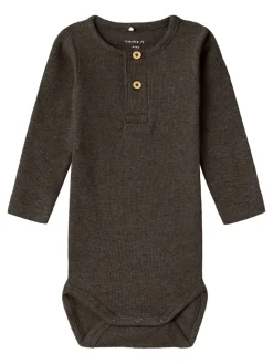 Name It Lasten Body Kab Ls Body Noos Tummanruskea