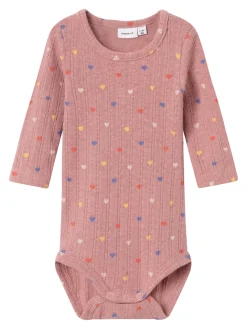 Name It lasten body, NBFBELLAS LS BODY Vaaleanpunainen Kuosi