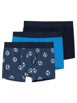 Name It Lasten Bokserit 3-Pack, NKMBOXER 3P DARK DENIM FOOTBALL NOOS Monivärinen Kuosi