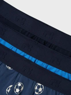 Name It Lasten Bokserit 3-Pack, NKMBOXER 3P DARK DENIM FOOTBALL NOOS Monivärinen Kuosi